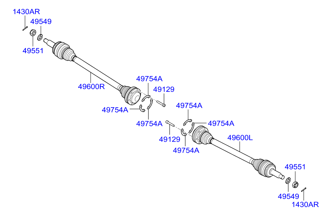 KIA 1430004357B - Комплект колесен лагер vvparts.bg