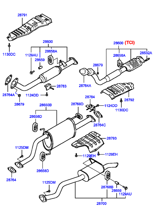 Hyundai 2876434150 - Уплътнение, изпускателни тръби vvparts.bg