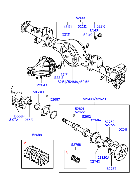 KIA 52701-4A060 - Комплект колесен лагер vvparts.bg