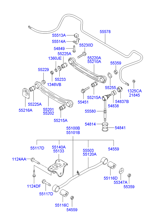 Buessing 55513-22500 - Лагерна втулка, стабилизатор vvparts.bg