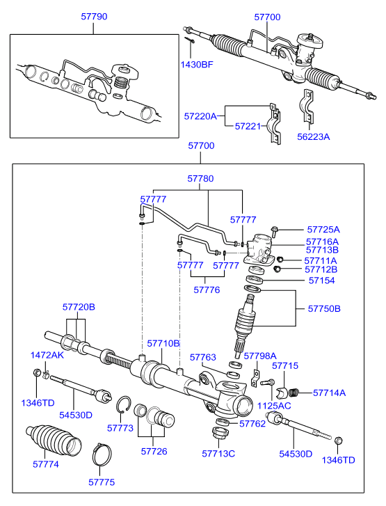 Hyundai 5652824000 - Маншон, кормилно управление vvparts.bg