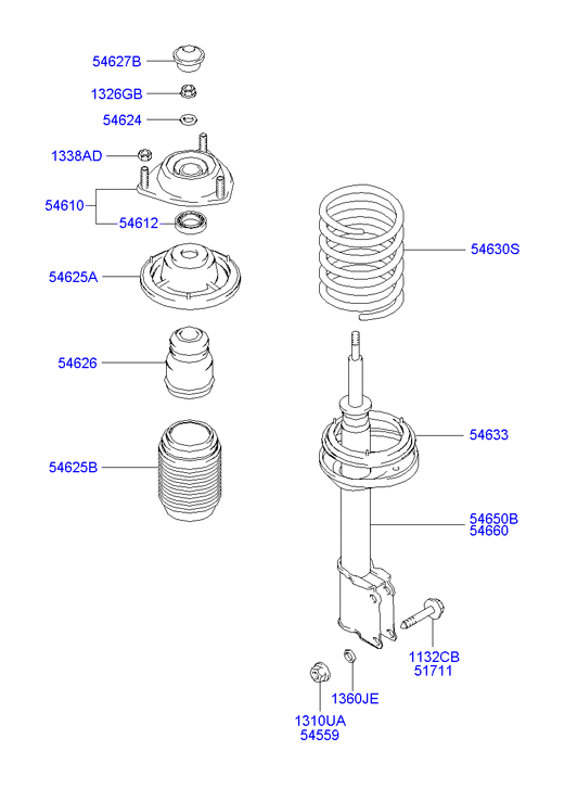 Hyundai 54650-25700 - Амортисьор vvparts.bg