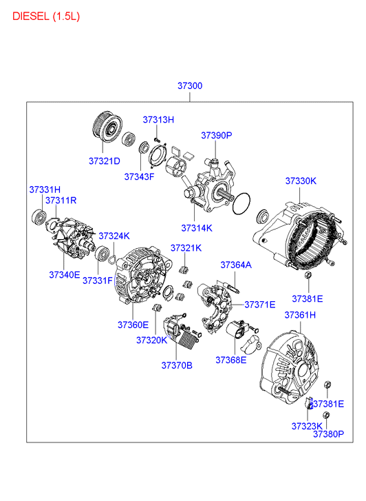 KIA 37370-22600 - Регулатор на генератор vvparts.bg