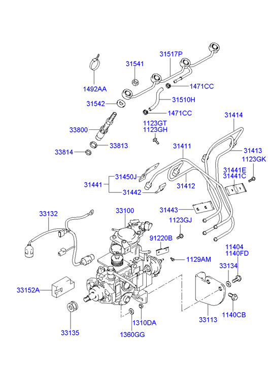 Hyundai 3144142000 - Уплътнение, изпускателен колектор vvparts.bg