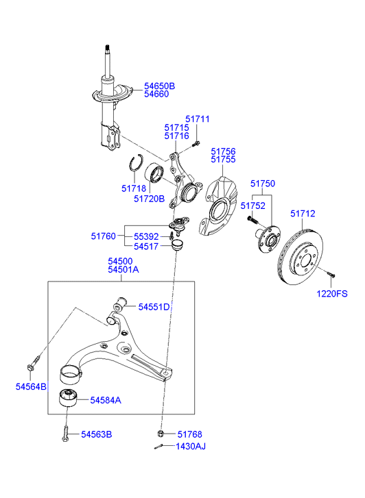 KIA 54584-1G000 - Тампон, носач vvparts.bg