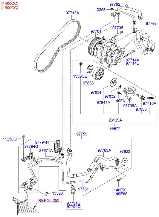 KIA 97713-1E000 - Пистов ремък vvparts.bg