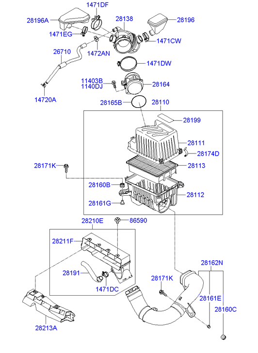 Buessing 28113-2B000 - Въздушен филтър vvparts.bg