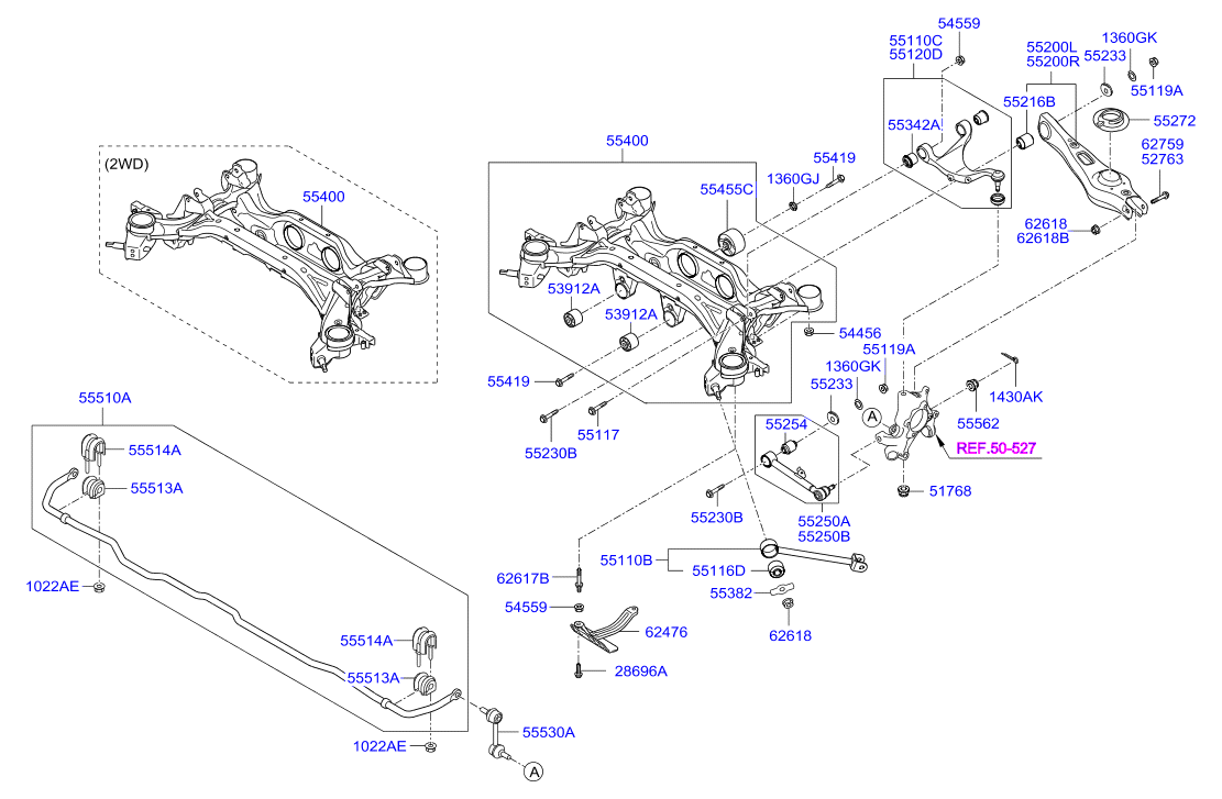 KIA 553422P000 - Тампон, носач vvparts.bg