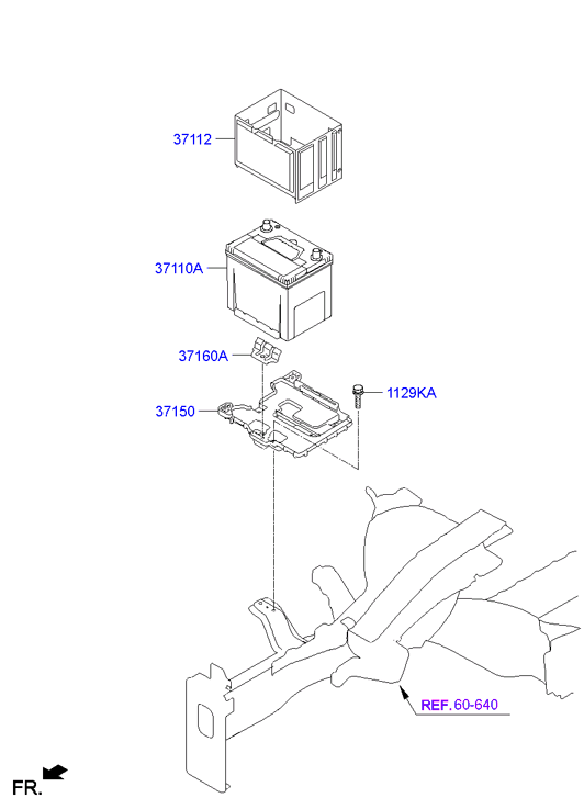 Hyundai 371102E000 - Стартов акумулатор vvparts.bg