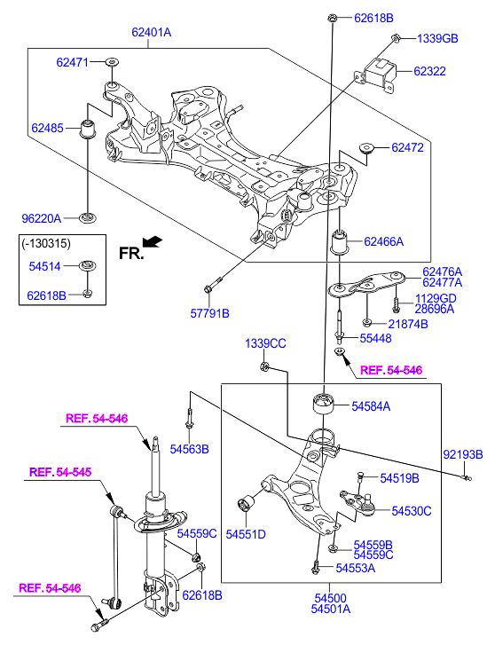 KIA 545002W200 - Носач, окачване на колелата vvparts.bg