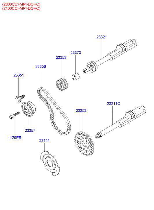 Buessing 23356-38-010 - Комплект ангренажен ремък vvparts.bg