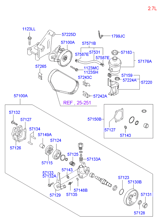 Hyundai 57100-26200 - Хидравлична помпа, кормилно управление vvparts.bg