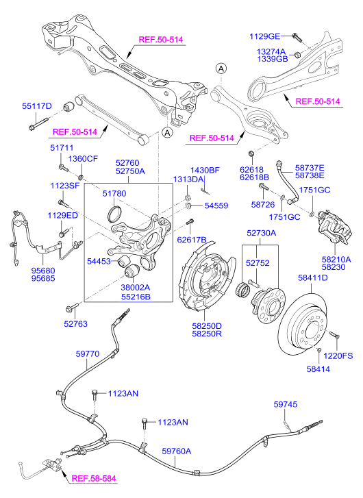 Hyundai 527122G000 - Колесен болт vvparts.bg