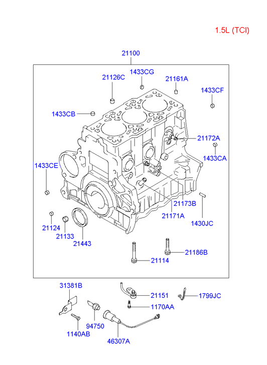 Mitsubishi 21443-35510 - Семеринг, колянов вал vvparts.bg