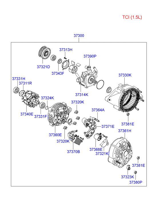 KIA 37300-27601 - Генератор vvparts.bg