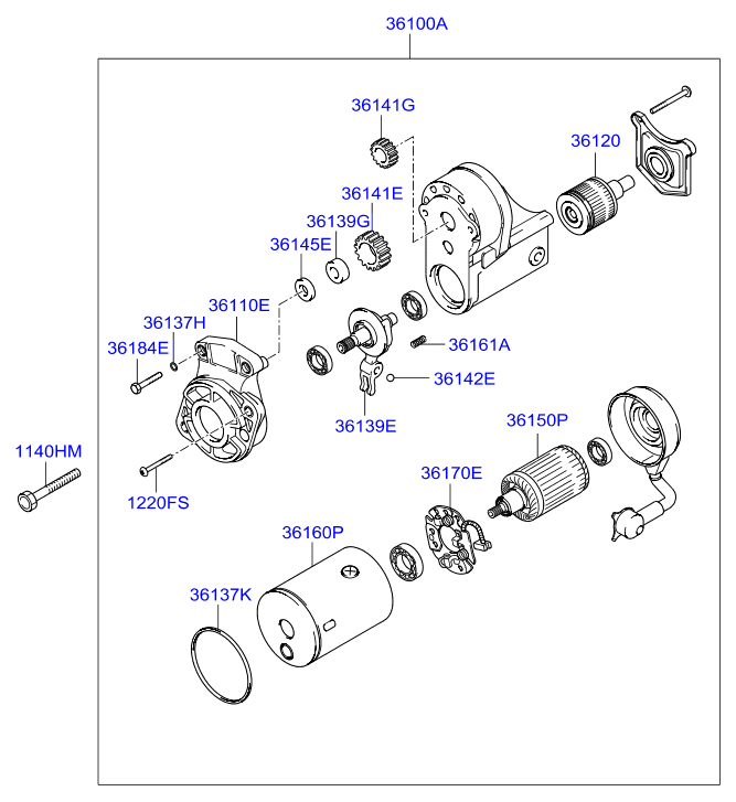 KIA 3610027001 - Стартер vvparts.bg