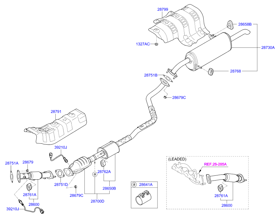 Hyundai 287680U000 - Държач, гърне vvparts.bg