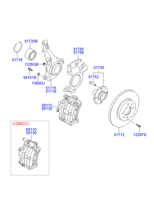 KIA 517121G000 - Спирачен диск vvparts.bg