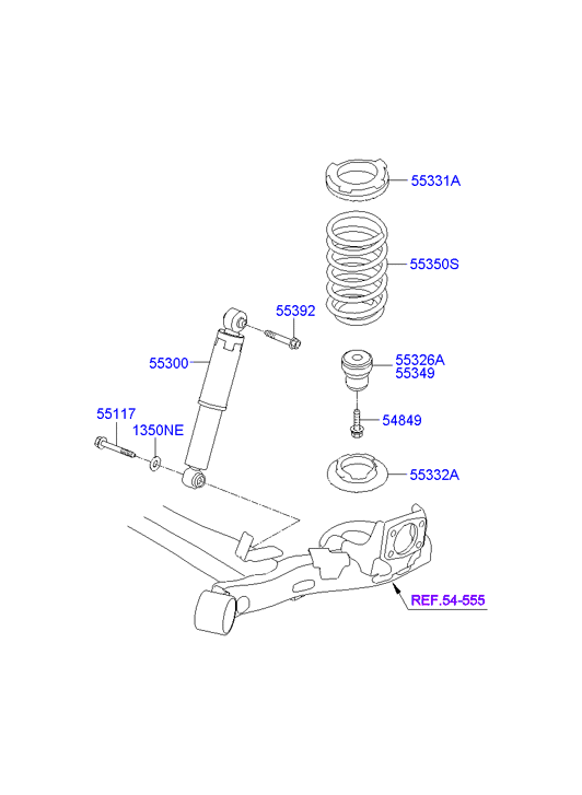 KIA 553001J000 - Амортисьор vvparts.bg