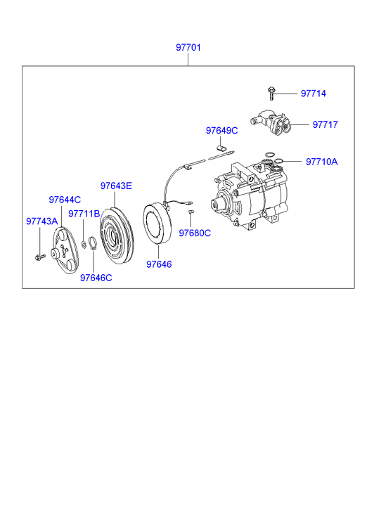 Hyundai HR780151 - Компресор, климатизация vvparts.bg