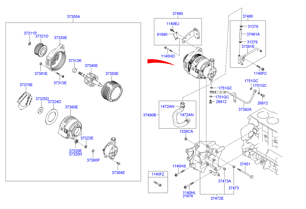 HAWTAI 3730027013 - Генератор vvparts.bg