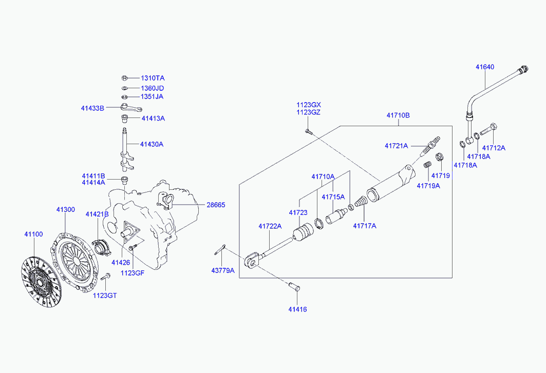 Hyundai 41421-28002 - Аксиален лагер vvparts.bg