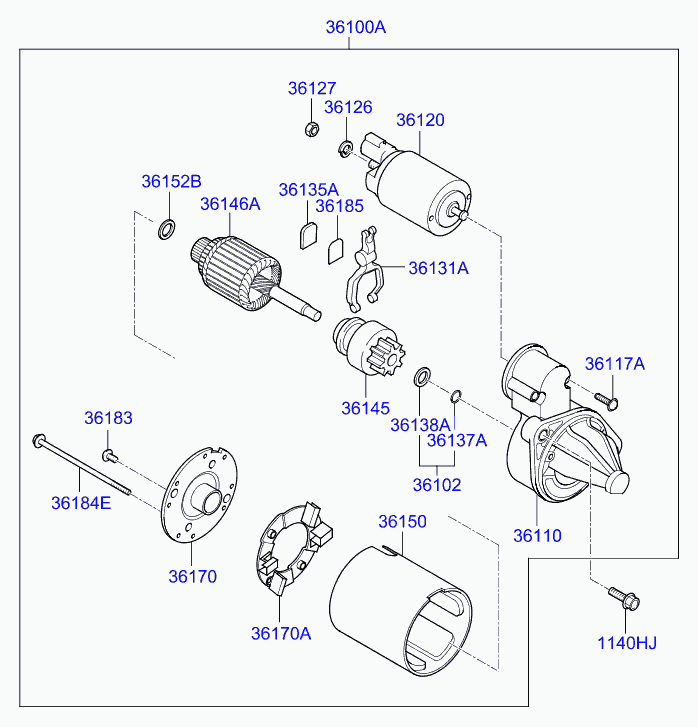 KIA 3610003101 - Стартер vvparts.bg