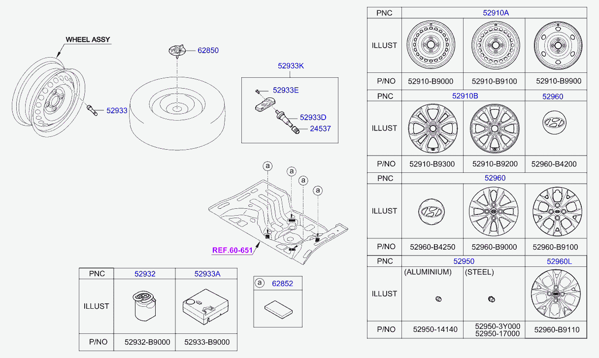 Hyundai 52933B2100 - Датчик на колелото, контролна система за налягане в гумите vvparts.bg