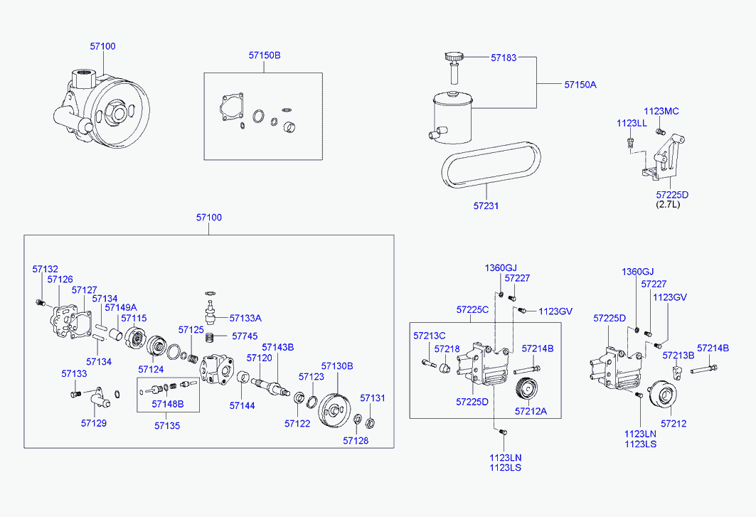 Hyundai 57100-38100 - Хидравлична помпа, кормилно управление vvparts.bg