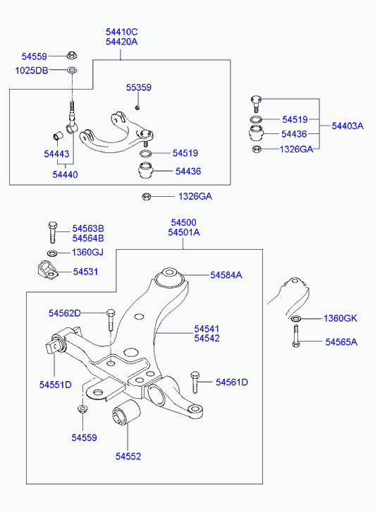 Hyundai 54584-38100 - Тампон, носач vvparts.bg