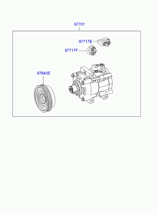 Hyundai 97701-38071 - Компресор, климатизация vvparts.bg
