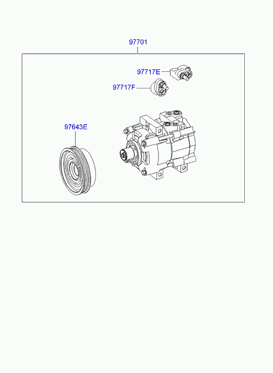 KIA 97701-38071 - Компресор, климатизация vvparts.bg