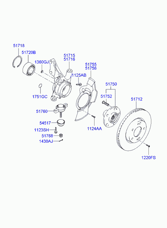 KIA 517122E300 - Спирачен диск vvparts.bg