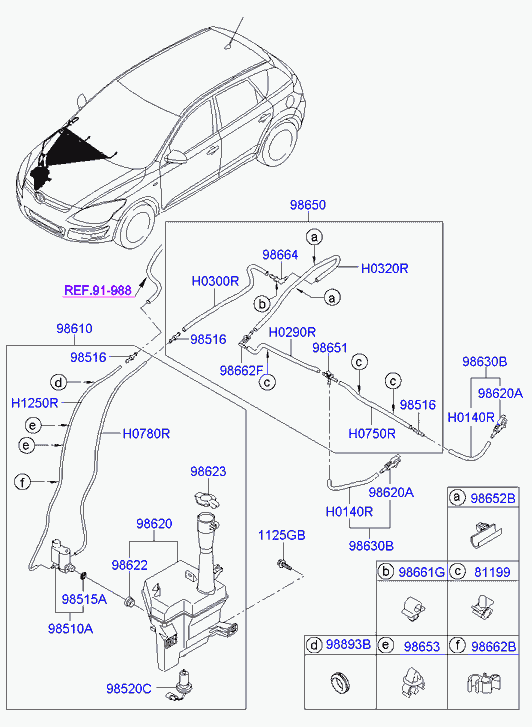 Hyundai 98510-2L100 - Водна помпа за миещо устр., почистване на стъклата vvparts.bg