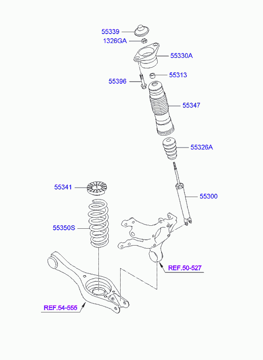 KIA 553112L100 - Амортисьор vvparts.bg