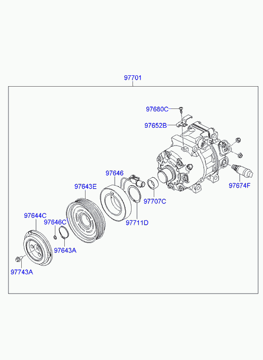 Hyundai 97701-2H140 - Компресор, климатизация vvparts.bg