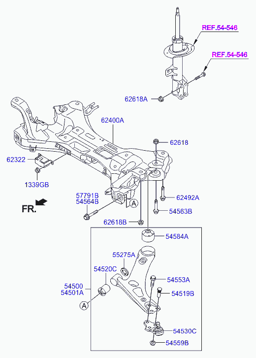 Opel 545012S000 - Носач, окачване на колелата vvparts.bg