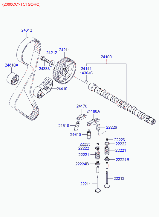 KIA 24312 37500 - Ангренажен ремък vvparts.bg