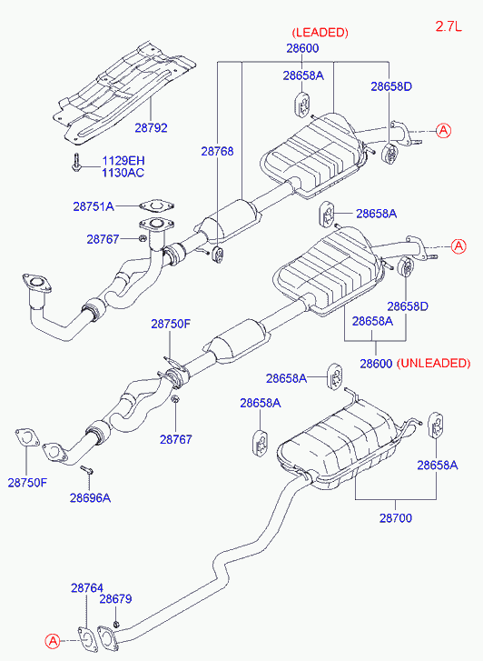 Hyundai 28750-38300 - Уплътнение, изпускателни тръби vvparts.bg