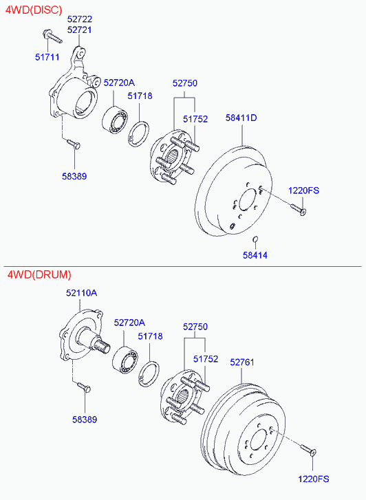 KIA 52710-26500 - Комплект колесен лагер vvparts.bg