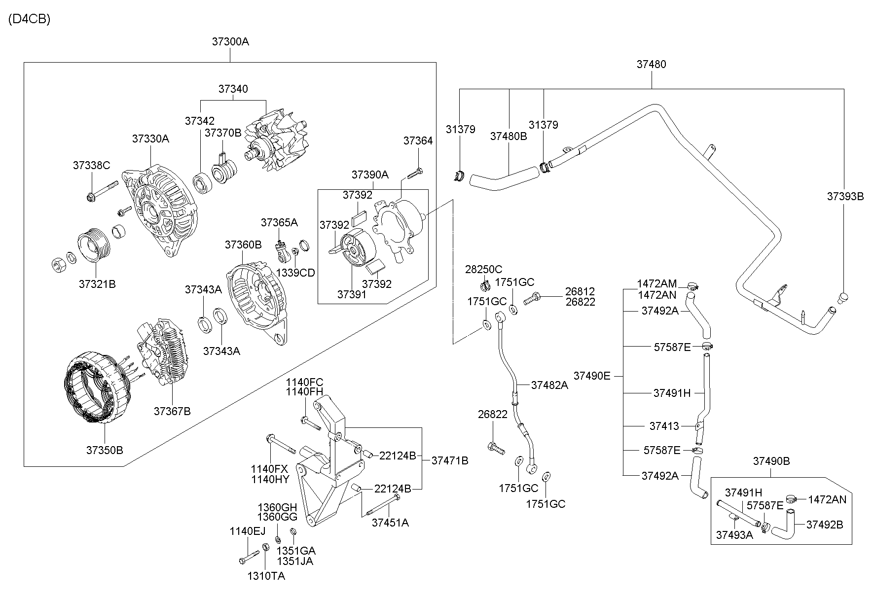 Hyundai (BEIJING) 37300-42357 - Генератор vvparts.bg