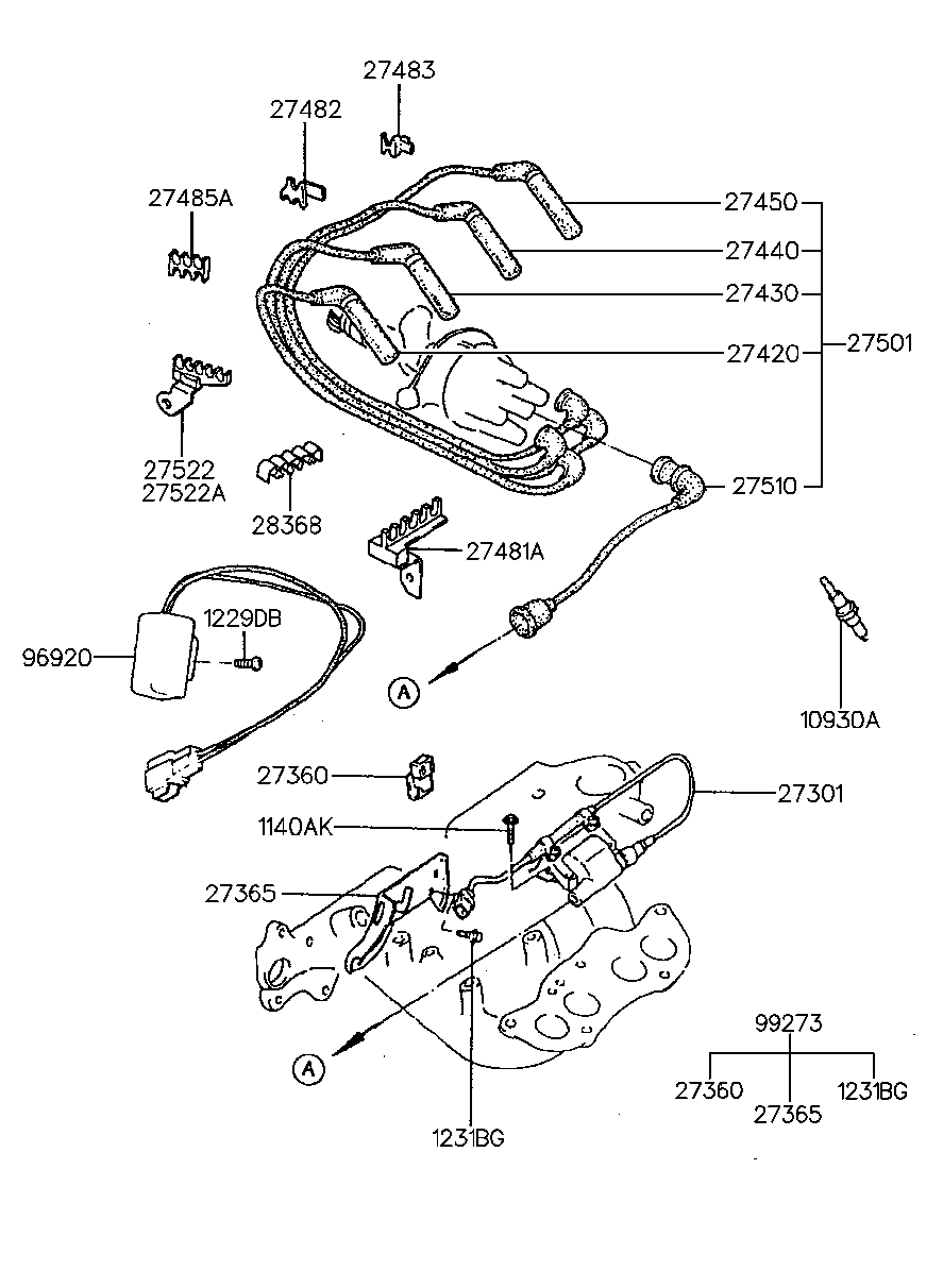 Hyundai 27430-32570 - Комплект запалителеи кабели vvparts.bg