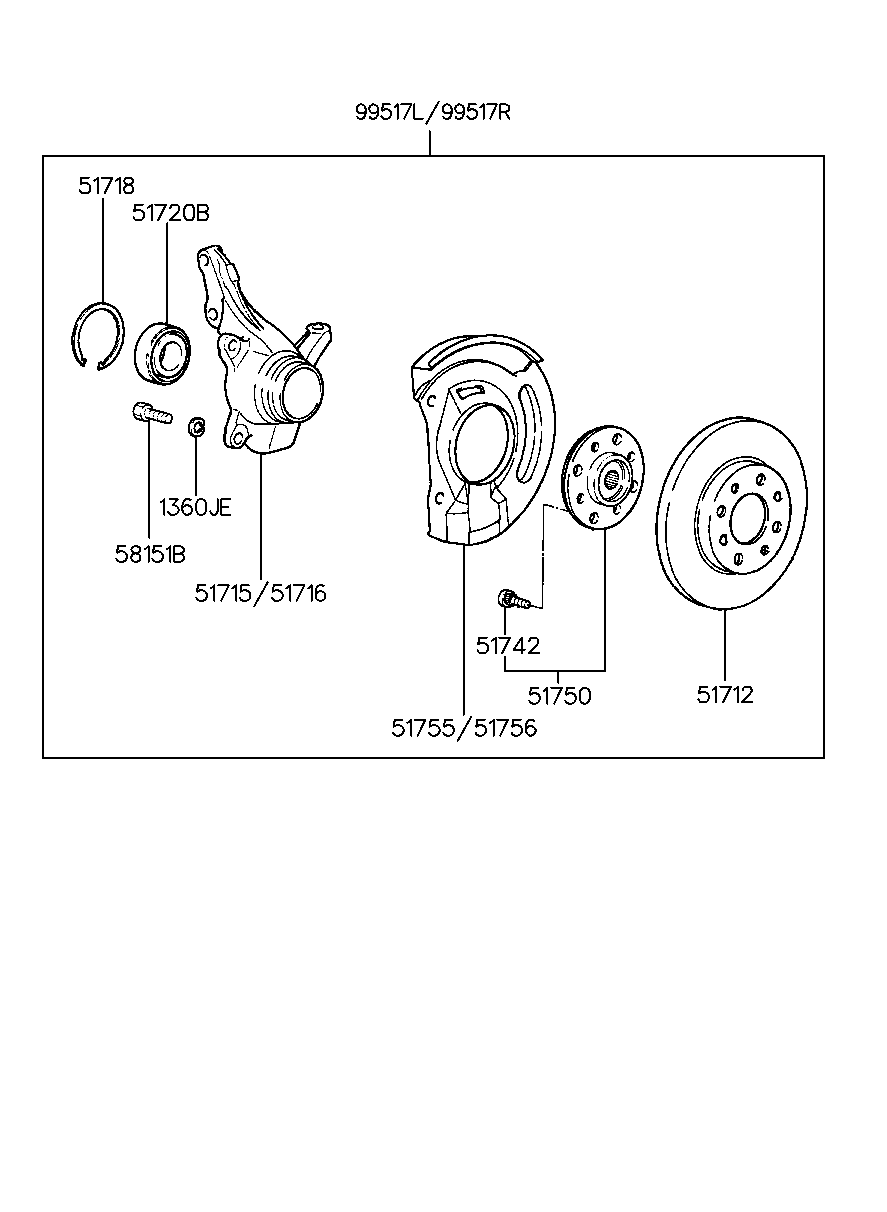 Hyundai 5172034100 - Комплект колесен лагер vvparts.bg