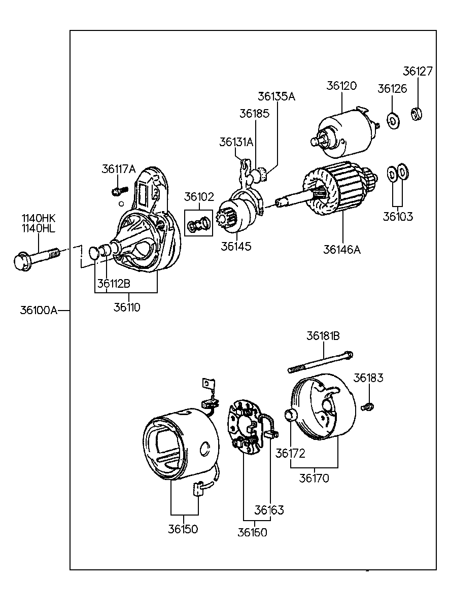 Hyundai (BEIJING) 36100-21740 - Стартер vvparts.bg