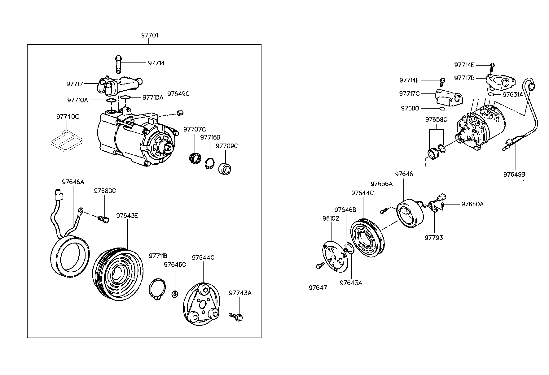 Hyundai 97701-34001 - Компресор, климатизация vvparts.bg