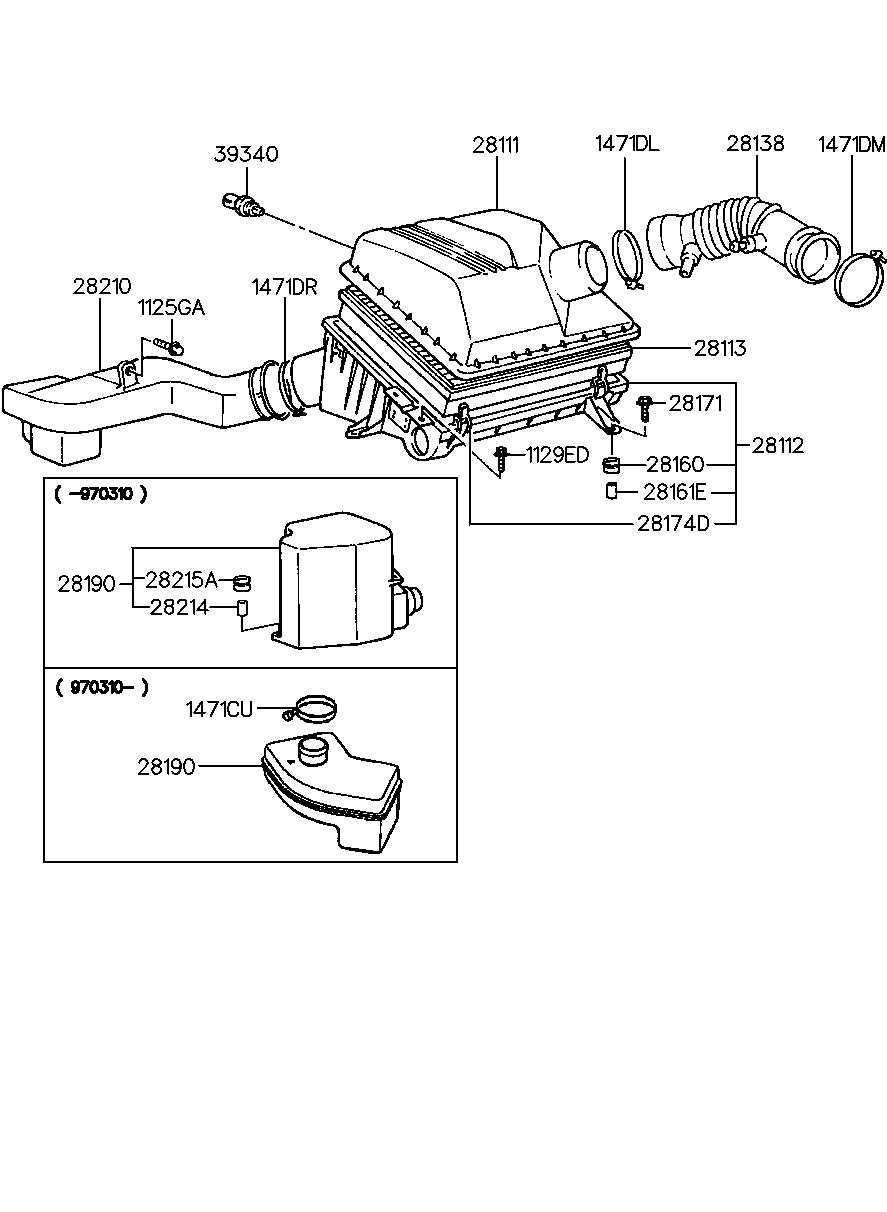 Hyundai 28113 32855 - Въздушен филтър vvparts.bg