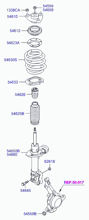 KIA 546263S000 - Прахозащитен комплект, амортисьор vvparts.bg