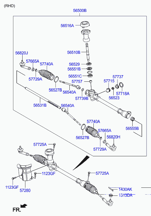 KIA 56820C8000 - Накрайник на напречна кормилна щанга vvparts.bg