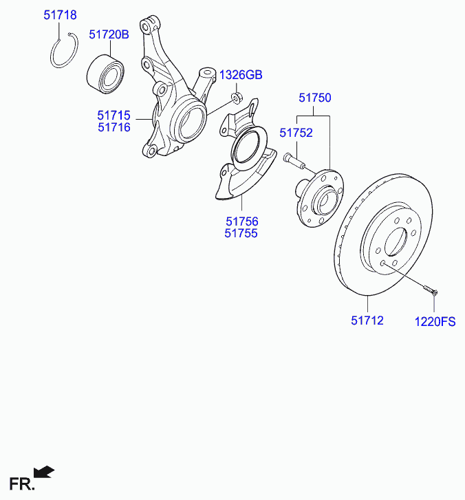 KIA 51712-C8500 - Спирачен диск vvparts.bg