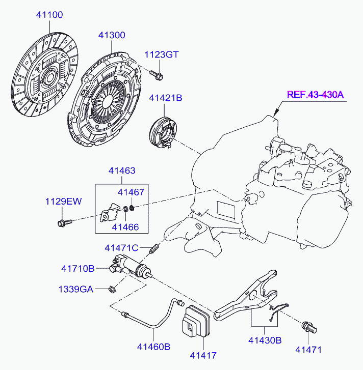 KIA 41100-26100 - Диск на съединителя vvparts.bg